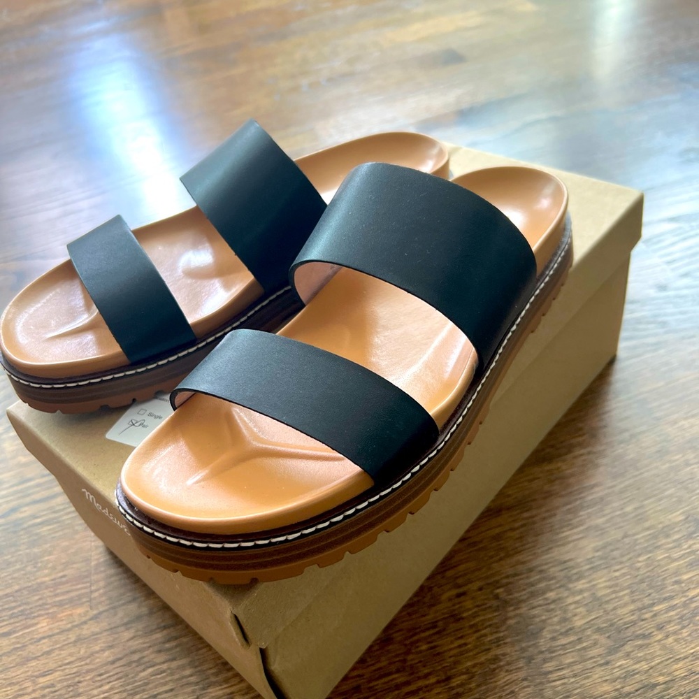 Madewell The Charley Double-Strap Slide Sandal Size 7